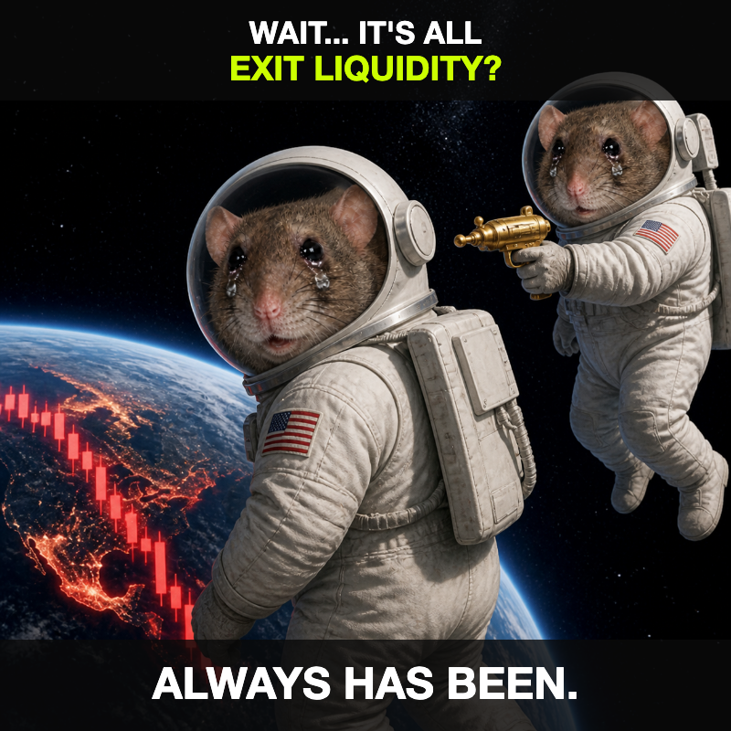 cashrat astronauts discovering it was all exit liquidity