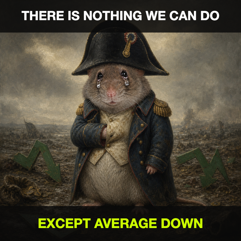 cashrat as a defeated emperor averaging down